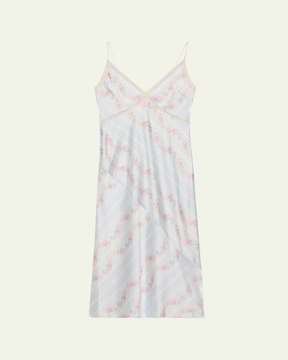 Ermon Lace-Trim Midi Slip Dress